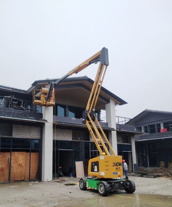 绿色建造新标杆！pp电子锂电高机助力鄂州民生工程