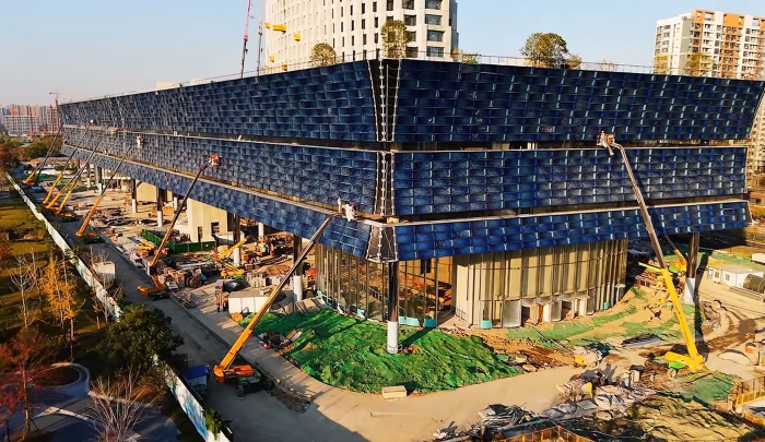 为千年运河“筑舟”！pp电子成套化高空作业平台助力运河博物馆建设