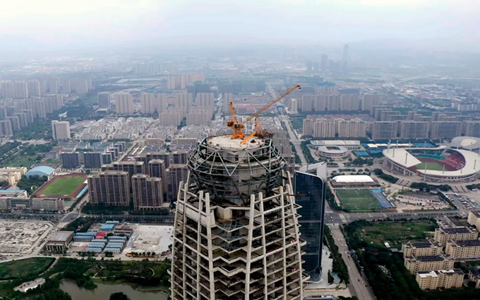 新地标 | pp电子塔机299米高空俯瞰台州天际线